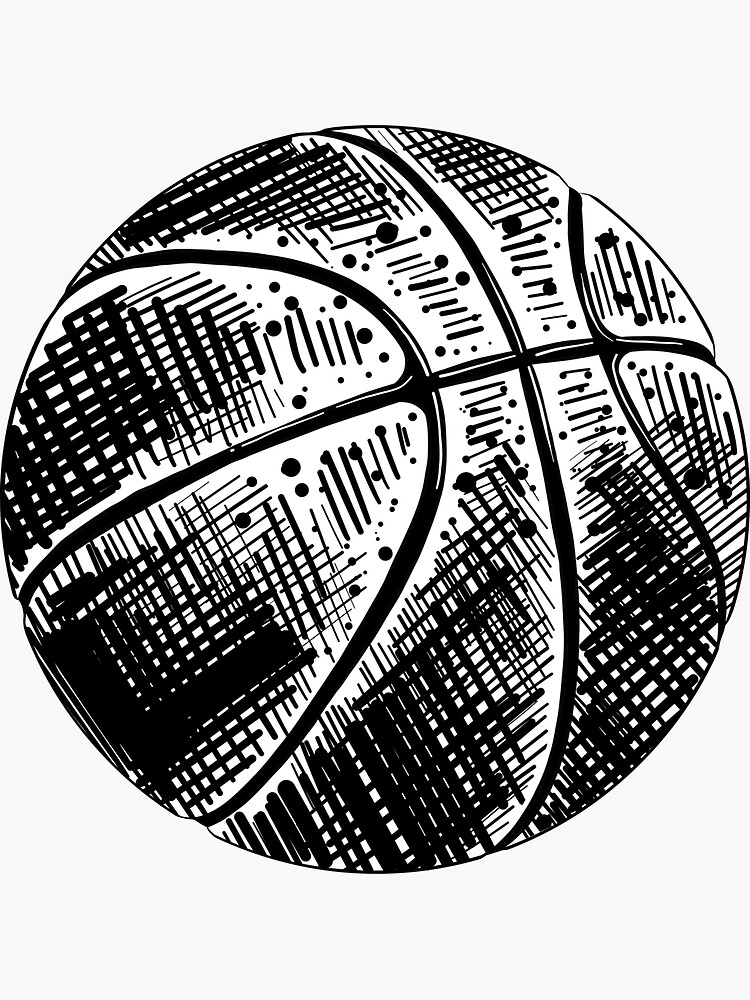 "Basketball Drawing " Sticker for Sale by thathoopworld Redbubble