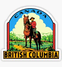 British Columbia Canada vintage Mountie decal Sticker