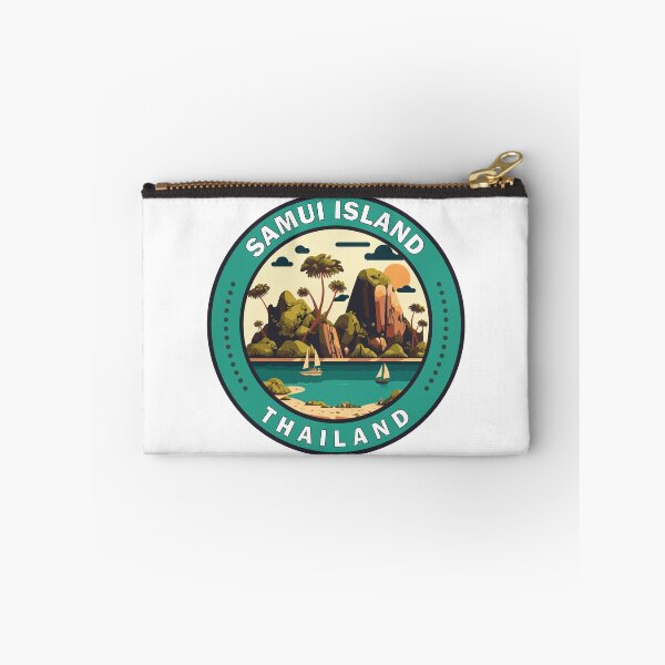 Item preview, Samui Island Thailand Travel Art Badge designed and sold by KrisSidDesigns.