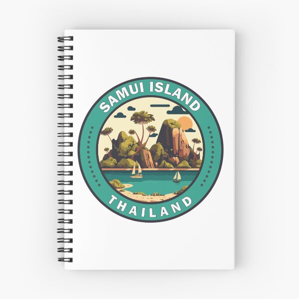 Item preview, Samui Island Thailand Travel Art Badge designed and sold by KrisSidDesigns.
