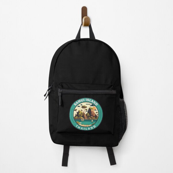 Item preview, Samui Island Thailand Travel Art Badge designed and sold by KrisSidDesigns.