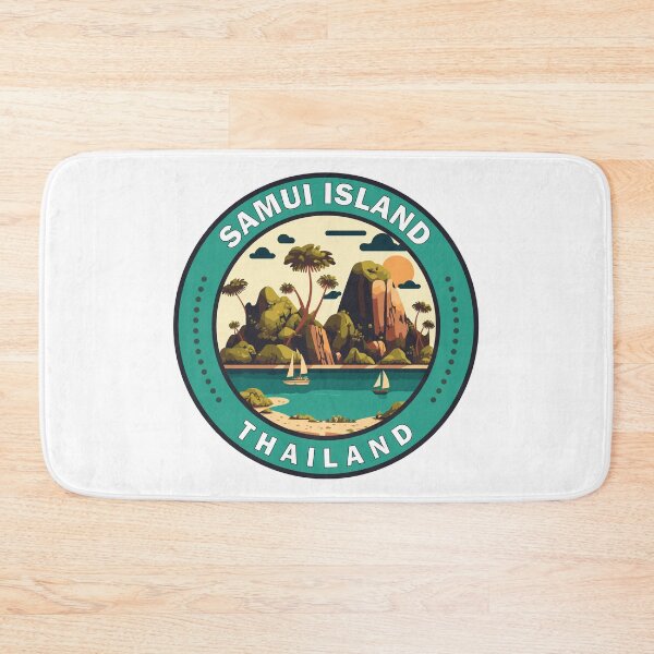 Item preview, Samui Island Thailand Travel Art Badge designed and sold by KrisSidDesigns.