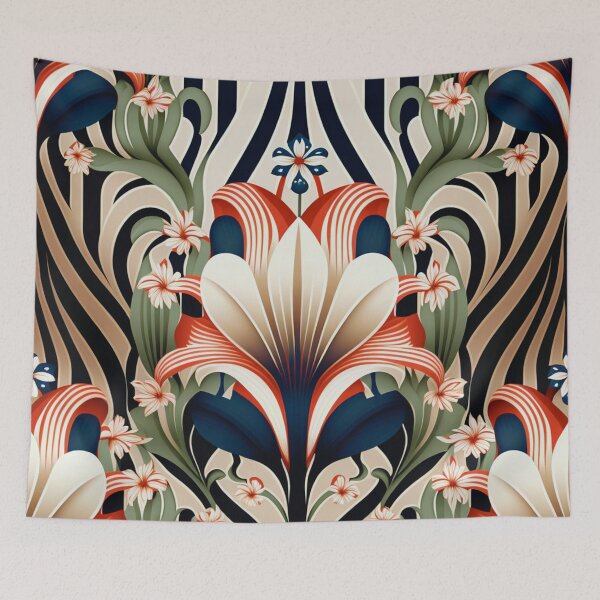Item preview, 1970s Flower Pattern | Abstract Flowers| Nature Pattern | Flower Home Decor | 1960s flower pattern | high resolution designed and sold by Synthetic-Intel.