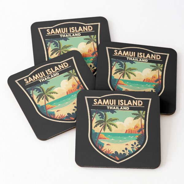 Item preview, Ko Samui Island Thailand Travel Art Badge designed and sold by KrisSidDesigns.