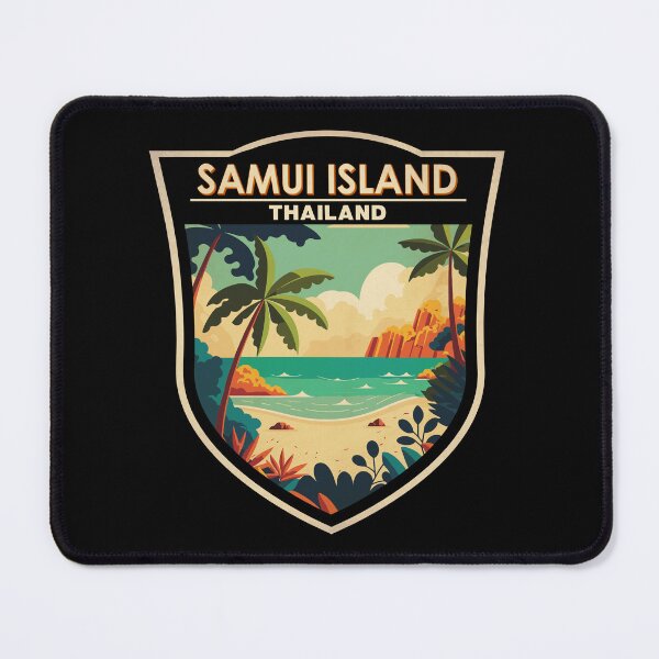 Item preview, Ko Samui Island Thailand Travel Art Badge designed and sold by KrisSidDesigns.