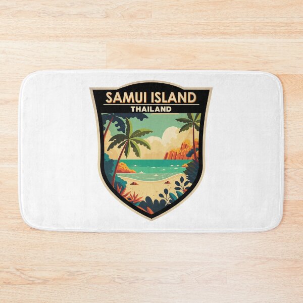 Item preview, Ko Samui Island Thailand Travel Art Badge designed and sold by KrisSidDesigns.