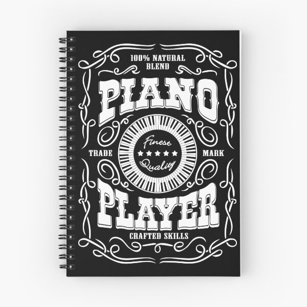 Item preview, PIANO PLAYER - WHISKY LABEL white designed and sold by KoolDsignsMUSIC.
