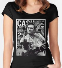 Johnny Cash Women's Fitted Scoop T-Shirt