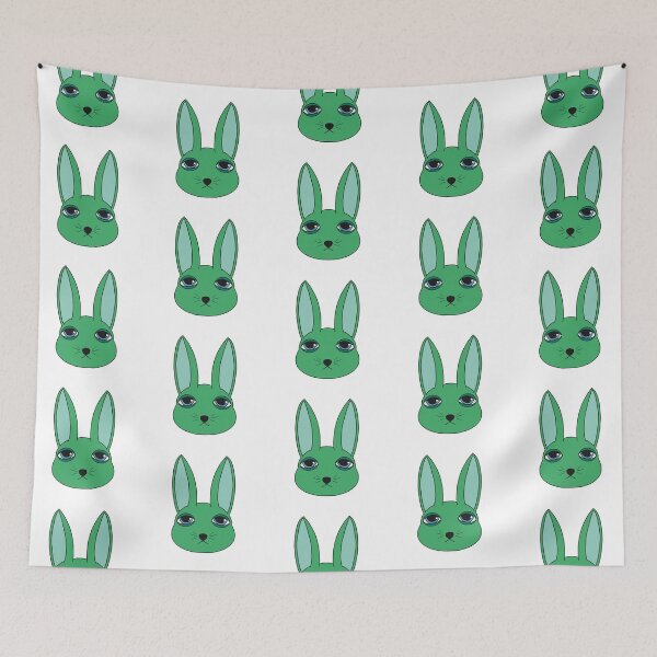 Item preview, Sleepy Green Bunny designed and sold by JessDaniArt.