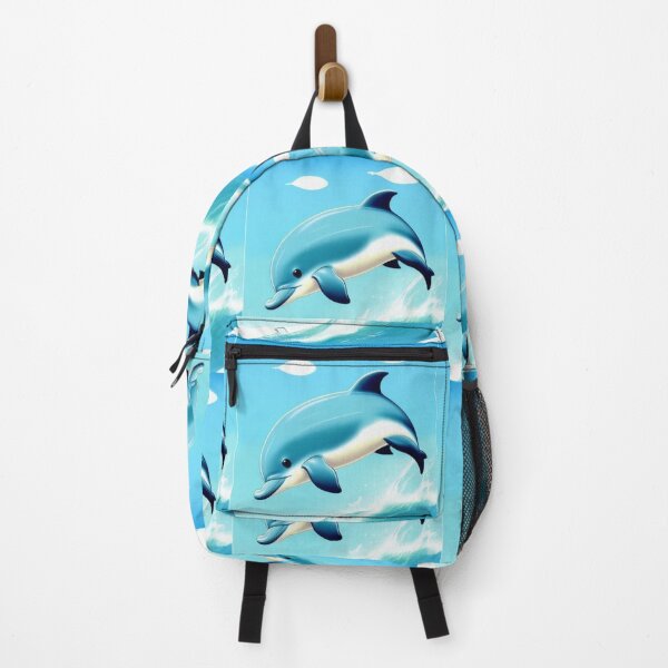 Item preview, Blue Dolphin Jumping Over the Waves designed and sold by HanaiPrint.