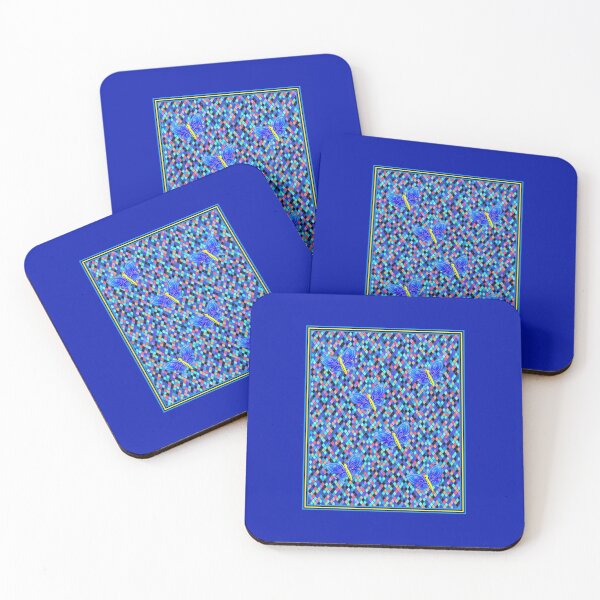 Item preview,  BUTTERFLIES on a CHECKERBOARD : Modern Abstract Art Print designed and sold by posterbobs.
