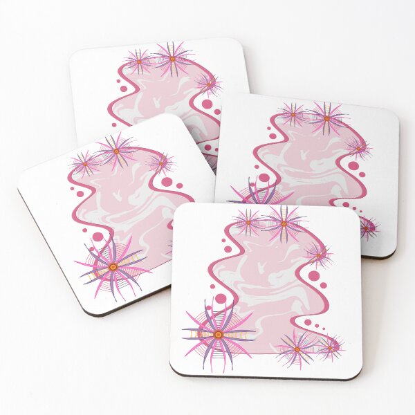 Item preview, Flowers Windmill on pink marble pattern designed and sold by SunSleepy.