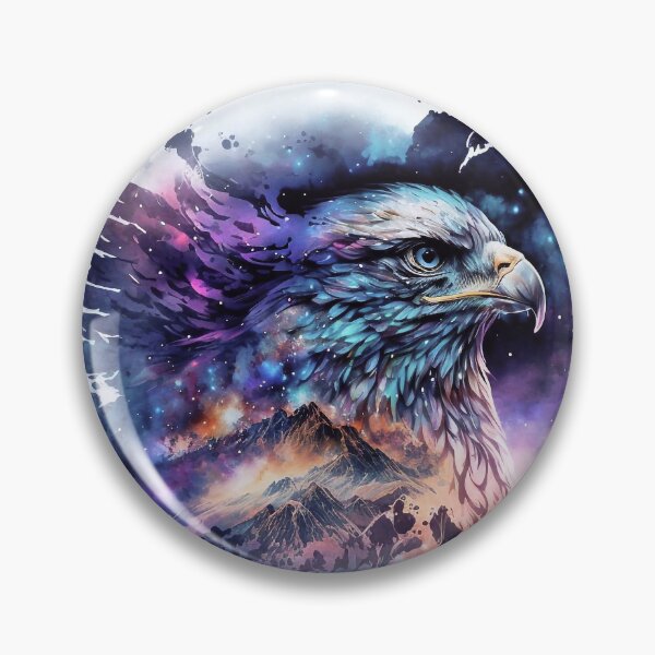 Item preview, Spirit animal eagle in front of mountains designed and sold by knuppify.
