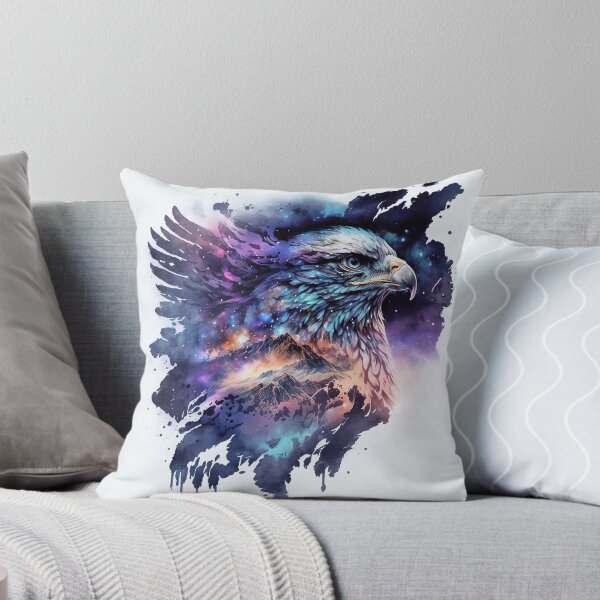 Item preview, Spirit animal eagle in front of mountains designed and sold by knuppify.