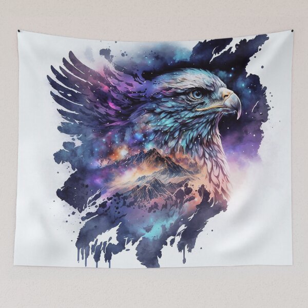 Item preview, Spirit animal eagle in front of mountains designed and sold by knuppify.