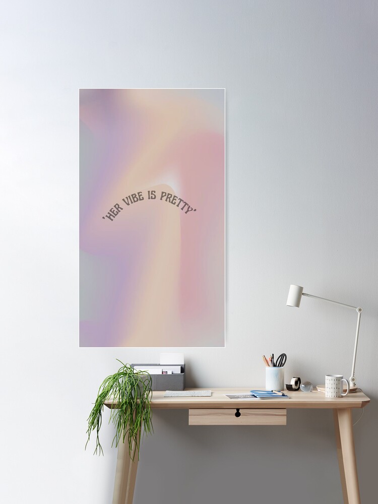 her vibe is pretty aesthetic retro that girl manifestation illustration  colorful aura Poster for Sale by Anavrisss