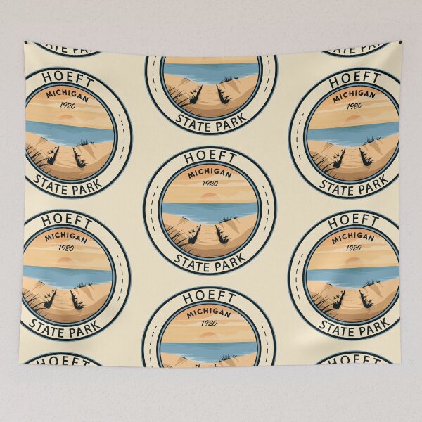 Item preview, Hoeft State Park Michigan Badge designed and sold by KrisSidDesigns.