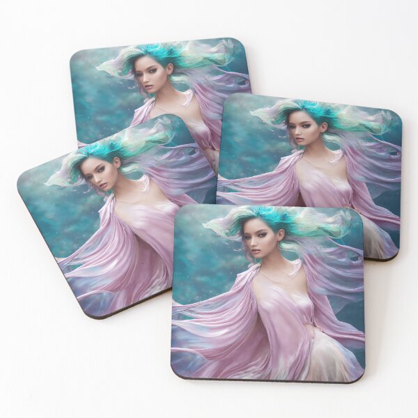 Item preview, Beautiful woman wearing a pastel loose dress. designed and sold by Maniock.