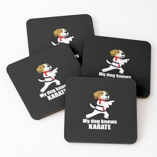 Item preview, "My Dog Knows Karate"- Funny Cartoon Dog Doing Karate designed and sold by Kodexstore.