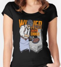 PUBG - Winner, Winner Chicken Dinner Merchandise Women's Fitted Scoop T-Shirt