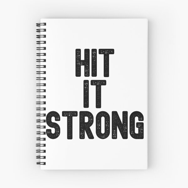 Item preview, Hit It Strong Champion Wrestler Quote Black Bold Text on White Pro Wrestling designed and sold by kayfabebroken.