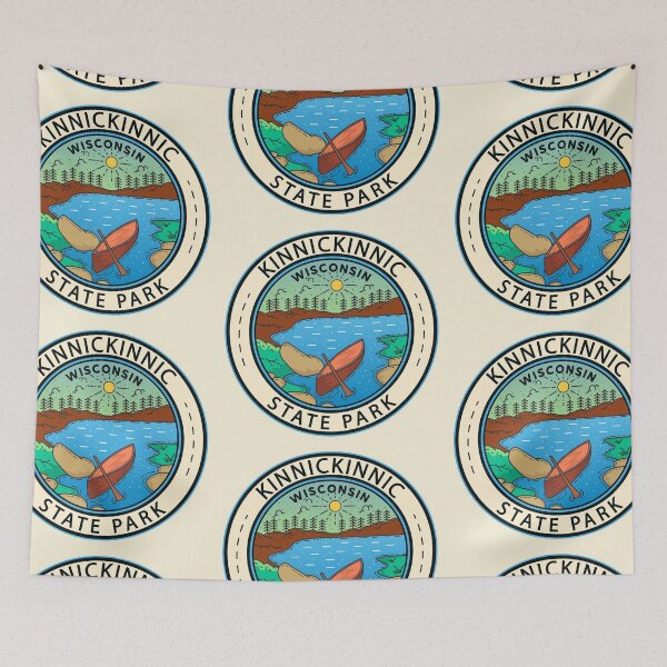 Item preview, Kinnickinnic State Park Wisconsin Badge designed and sold by KrisSidDesigns.