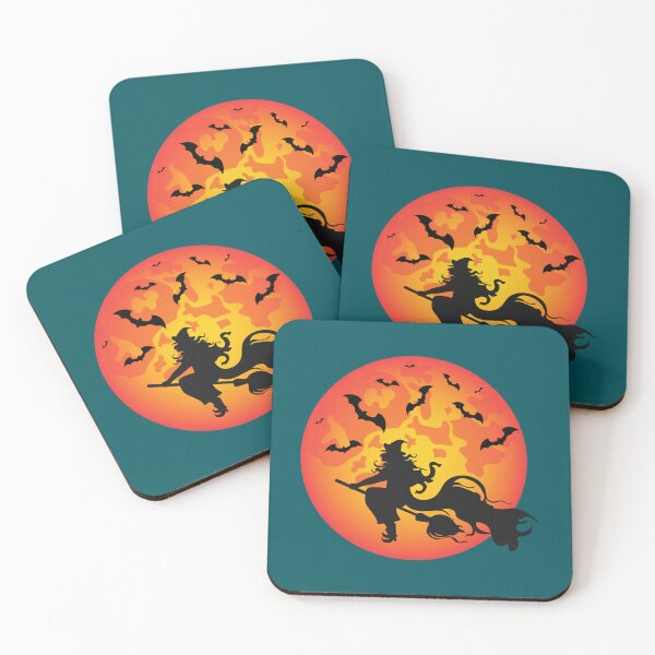 Item preview, Witch Riding Brooms On a Dark Desert Highways Halloween   designed and sold by AmelindaSmith.
