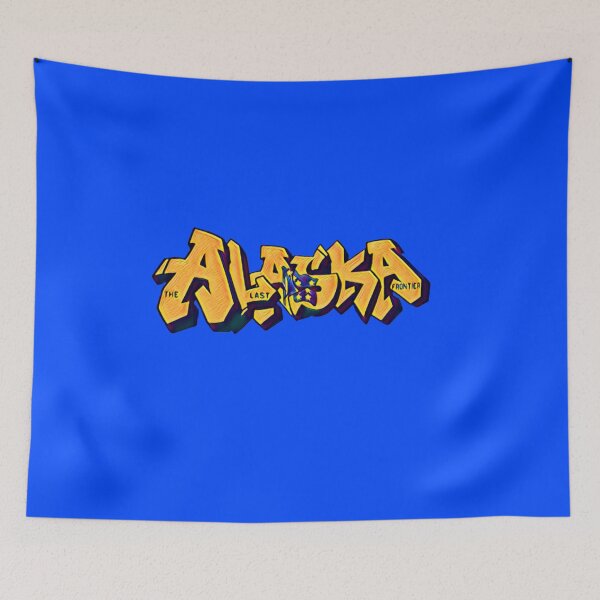 Item preview, Original Alaska License Plate Graffiti Mural designed and sold by Dude  Stuff.
