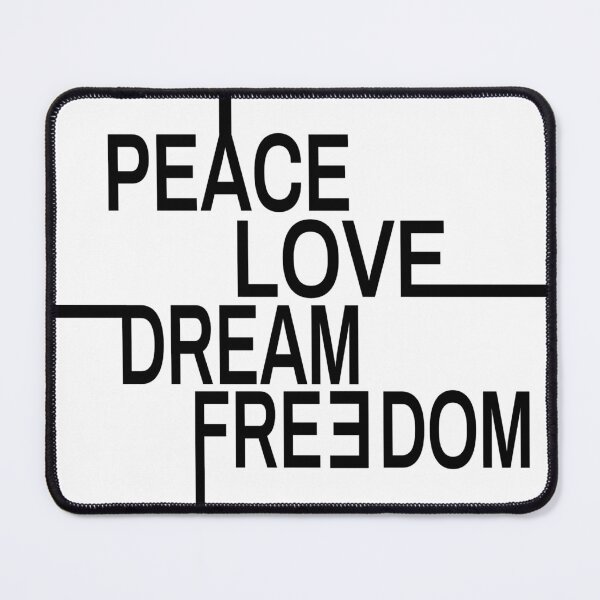 Item preview, peace love dream freedom, positive quote designed and sold by TTOPSHIRT.