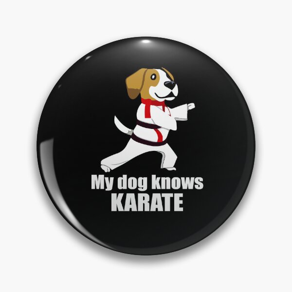Item preview, "My Dog Knows Karate"- Funny Cartoon Dog Doing Karate designed and sold by Kodexstore.