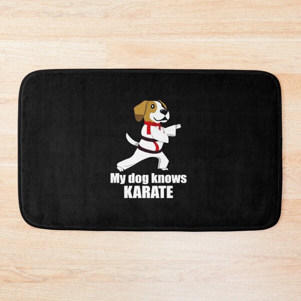 Item preview, "My Dog Knows Karate"- Funny Cartoon Dog Doing Karate designed and sold by Kodexstore.