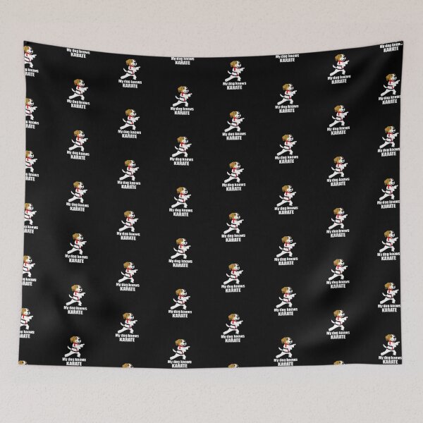 Item preview, "My Dog Knows Karate"- Funny Cartoon Dog Doing Karate designed and sold by Kodexstore.