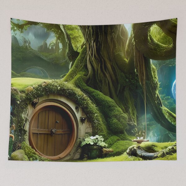 Item preview, A magical forest with a small house designed and sold by FreeSpirit-Shop.