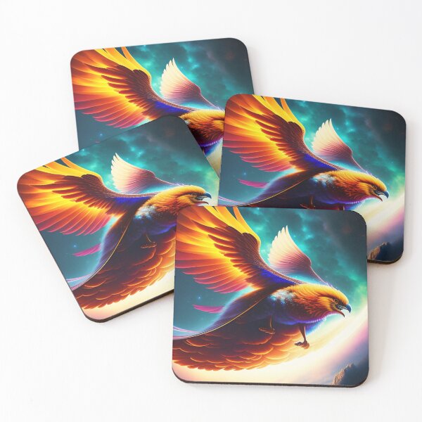 Item preview, AI Generated Art - Phoenix Soaring over the Highest Mountains designed and sold by DominicAi.