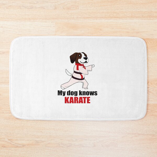 Item preview, "My Dog Knows Karate"- Funny Cartoon Dog Doing Karate designed and sold by Kodexstore.