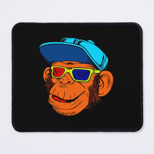 Item preview, crazy monkey with 3d glasses   designed and sold by Lisanalley.