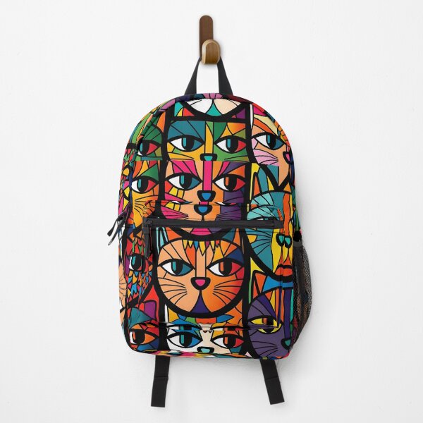 Item preview, Colourful bold cat pattern designed and sold by Christolamber.
