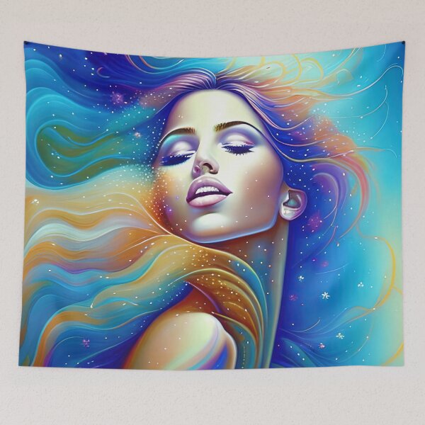 Item preview, Women in blue and gold designed and sold by FreeSpirit-Shop.