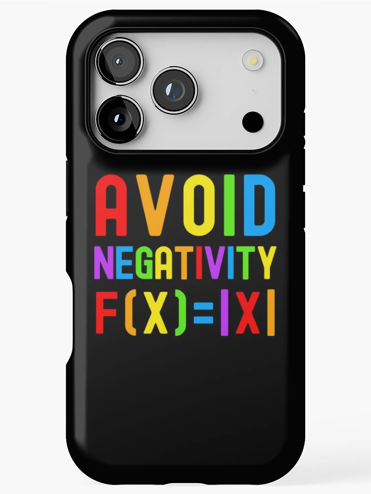 Thumbnail 1 of 4, iPhone Case, Avoid Negativity - Kids Math, Math Student, Math Professor, Math Teacher, Math Nerd, Mathematics, Statistics, Laboratories designed and sold by jadedscientist.