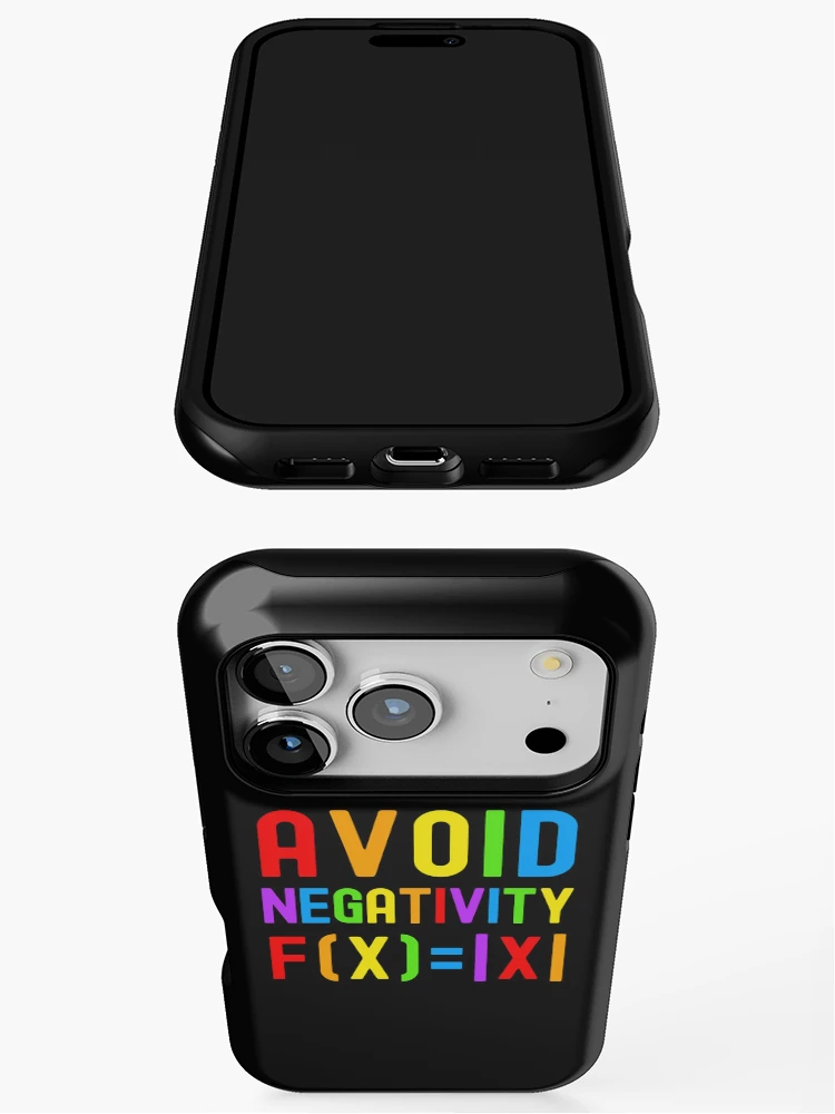 Thumbnail 3 of 4, iPhone Case, Avoid Negativity - Kids Math, Math Student, Math Professor, Math Teacher, Math Nerd, Mathematics, Statistics, Laboratories designed and sold by jadedscientist.