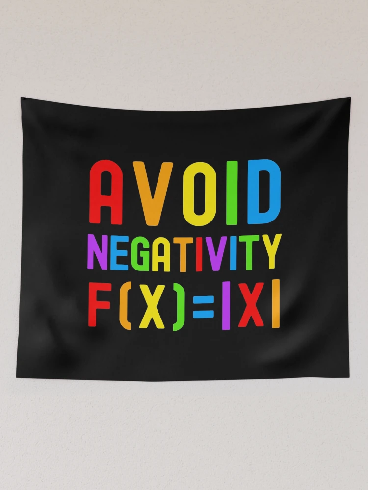 Thumbnail 2 of 3, Tapestry, Avoid Negativity - Kids Math, Math Student, Math Professor, Math Teacher, Math Nerd, Mathematics, Statistics, Laboratories designed and sold by jadedscientist.