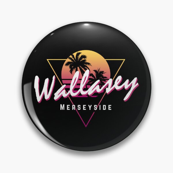 Item preview, Funny 80s Retro Sunset 'Wallasey' Merseyside designed and sold by dinosareforever.