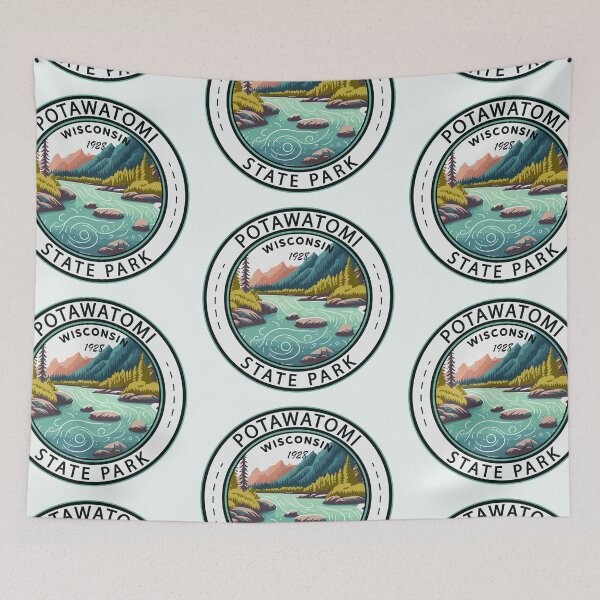 Item preview, Potawatomi State Park Wisconsin Badge designed and sold by KrisSidDesigns.