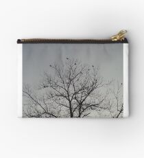 Budgerigars on Pecan tree top Studio Pouch