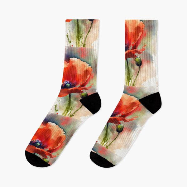 Item preview, Red Poppy watercolor 1 designed and sold by Art by Lilia.