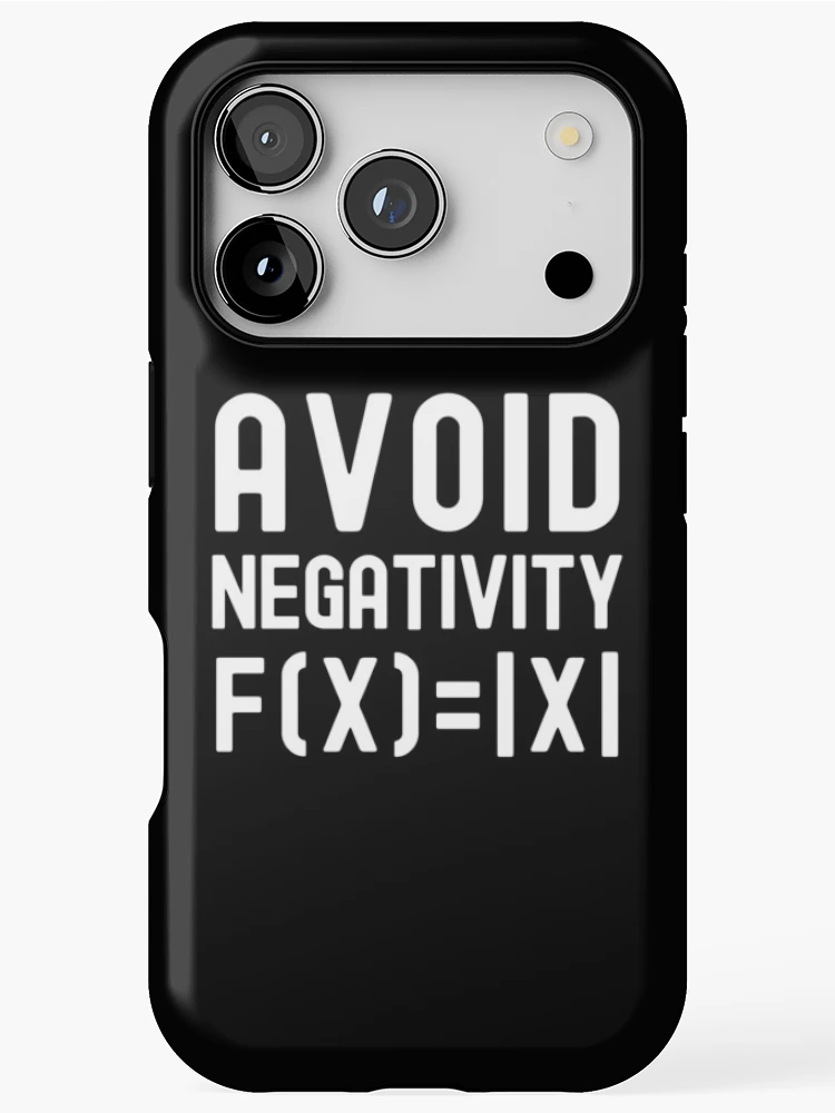 Thumbnail 1 of 4, iPhone Case, Avoid Negativity - Think Positive, Kids Math, Math Student, Math Professor, Math Teacher, Math Nerd, Mathematics, Statistics, Laboratories designed and sold by jadedscientist.