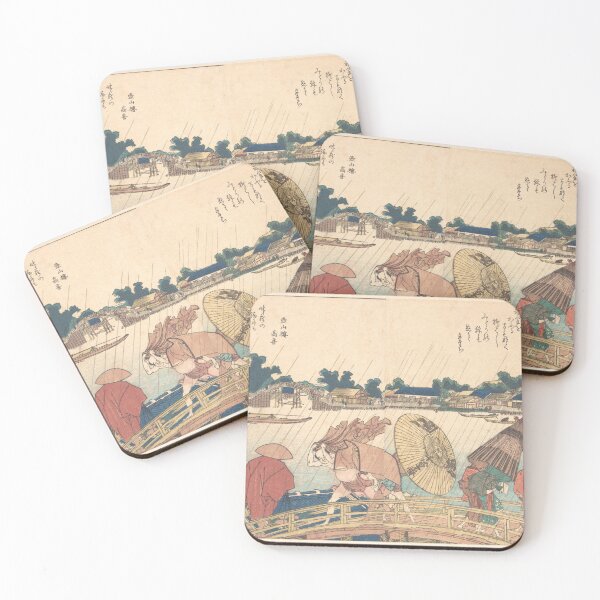 Item preview, Shower at the New Yanagi Bridge, Hokusai designed and sold by AgelessArt.