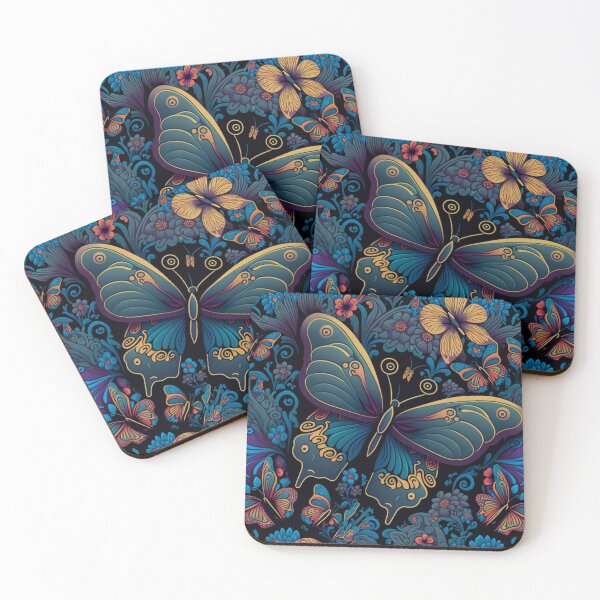 Item preview, Beautiful Butterfly Pattern | Blue Butterfly | Copper Butterfly | Floral Butterfly Pattern | high resolution designed and sold by Synthetic-Intel.