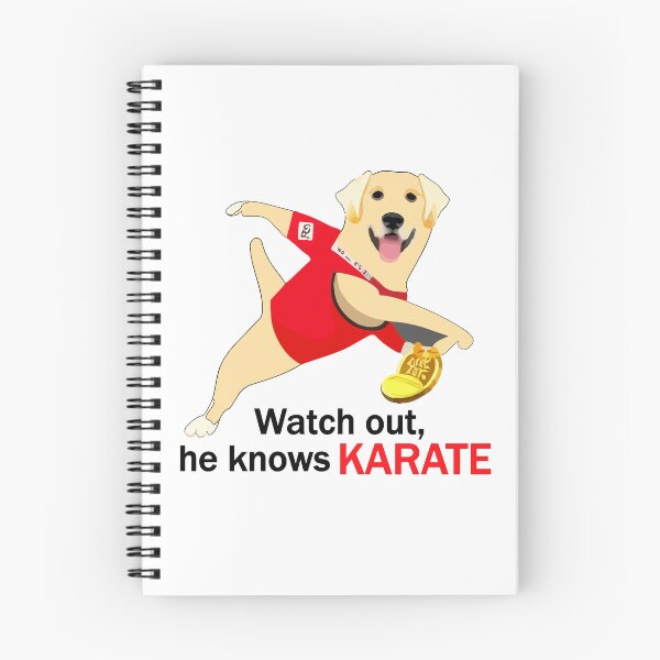 Item preview, "My Dog Knows Karate"- Funny Cartoon Dog Doing Karate designed and sold by Kodexstore.