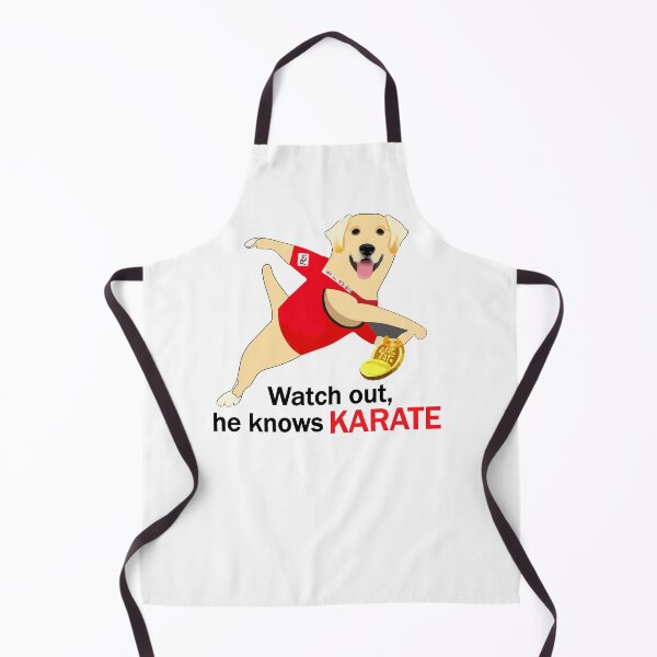 Item preview, "My Dog Knows Karate"- Funny Cartoon Dog Doing Karate designed and sold by Kodexstore.